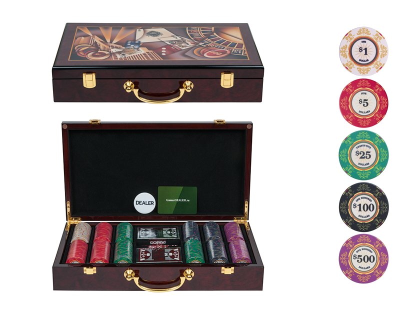 

Набор для покера LUX на 300 фишек