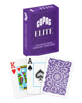 Карты "1546 Elite Plastic Poker Size Jumbo Index purple Single deck"