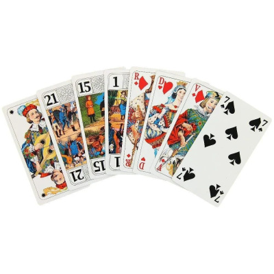 картинка Карты Таро "Fournier French Tarot" Fournier / Французское Таро Фуренье магазин Gamesdealer.ru являющийся официальным дистрибьютором в России  картинка Карты Таро "Fournier French Tarot" Fournier / Французское Таро Фуренье от магазина Gamesdealer.ru