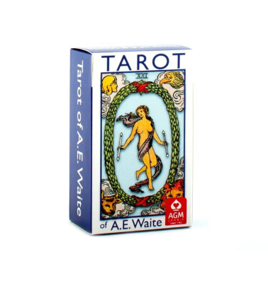 картинка Карты Таро "A.E.Waite Tarot Blue Edition - Mini" AGM Urania / Таро А.Э. Уэйта мини от магазина Gamesdealer.ru