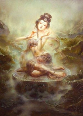 картинка Карты Таро "Kuan Yin Oracle" Blue Angel / Оракул Куан Инь от магазина Gamesdealer.ru