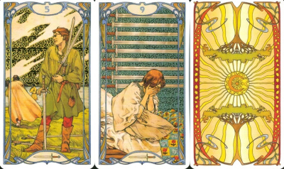 картинка Карты Таро "Golden Art Nouveau Tarot" Lo Scarabeo / Золотое Таро Уэйт Арт-Нуво от магазина Gamesdealer.ru