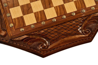 картинка Шахматы резные в ларце "Севанское сражение" 50, Haleyan от магазина Gamesdealer.ru