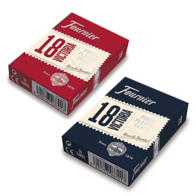 картинка Карты "Fournier no 18 (2 standard index) red/blue" от магазина Gamesdealer.ru