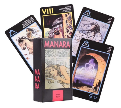 картинка Карты Таро "Manara Milo Erotic Tarot of Manara" Reprint / Эротическое Таро Манара TAROMANIA от магазина Gamesdealer.ru