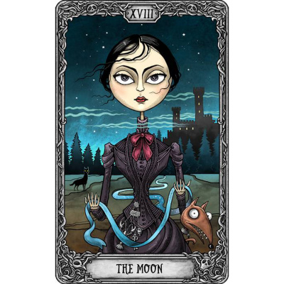 картинка Карты Таро The Dark Mansion Tarot deck Large Version 14 cm, Taroteca / Темный Особняк, 14 см, золото от магазина Gamesdealer.ru