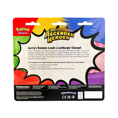 картинка Pokemon Mega Evolution: Ascended Heroes Collection Blister for Pokemon TCG (Larry's Komala) (ENG) от магазина Gamesdealer.ru