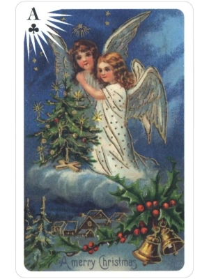 картинка Карты "Old Time Christmas Angels Deluxe Double Bridge Deck" магазин Gamesdealer.ru являющийся официальным дистрибьютором в России  картинка Карты "Old Time Christmas Angels Deluxe Double Bridge Deck" от магазина Gamesdealer.ru