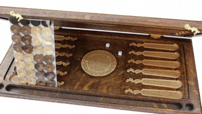 картинка Нарды резные "Орнамент 1", Mkhitaryan от магазина Gamesdealer.ru