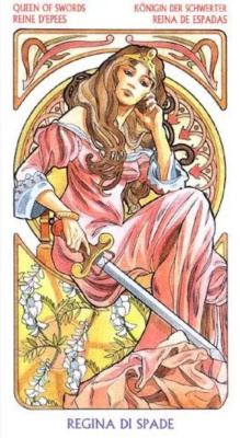 картинка Карты Таро "Castelli Tarot Art Nouveau Grand Trumps" Lo Scarabeo / Таро Кастелли в стиле модерн Боль от магазина Gamesdealer.ru