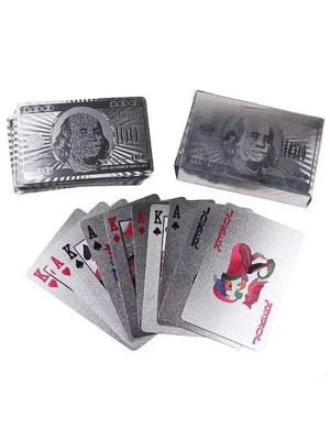 картинка Карты игральные Блеск (54 шт), серебряные магазин Gamesdealer.ru являющийся официальным дистрибьютором в России  картинка Карты игральные Блеск (54 шт), серебряные от магазина Gamesdealer.ru