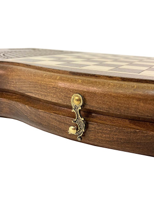 картинка Нарды резные "Тёмный Узор 4" 50, Mirzoyan от магазина Gamesdealer.ru