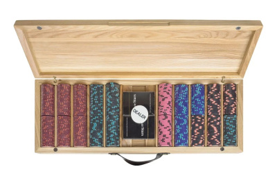 картинка Набор для покера Casino Royale на 500 фишек в кейсе из ясеня v2, Partida от магазина Gamesdealer.ru