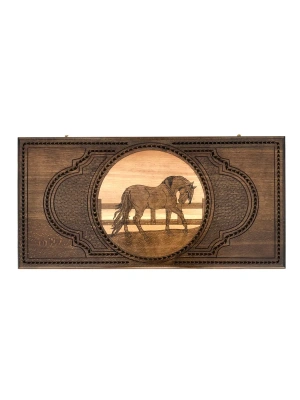 картинка Нарды резные "Лошадь 2" 60, Zakaryan от магазина Gamesdealer.ru