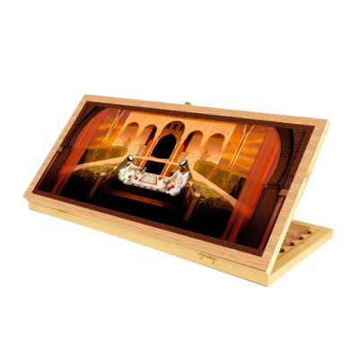 картинка Нарды + Шашки Аравия Шейхи большие (Россия, дерево, 60 см), Partida от магазина Gamesdealer.ru