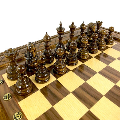 картинка Шахматы резные "Квадро" в ларце 50, Haleyan от магазина Gamesdealer.ru