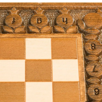 картинка Шахматы + нарды резные с гранатами 40, Haleyan от магазина Gamesdealer.ru