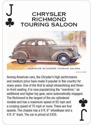 картинка Карты "Vintage Motor Cars Playing Card Deck" от магазина Gamesdealer.ru