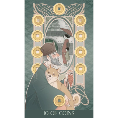 картинка Карты Таро "Japanese art Nouveau Tarot (Premium)" Lo Scarabeo / Японское таро в стиле ар-нуво (Преми от магазина Gamesdealer.ru