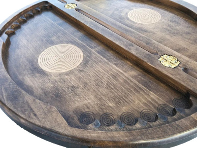 картинка Шахматы + нарды резные "Круглые" 60, Mkhitaryan от магазина Gamesdealer.ru