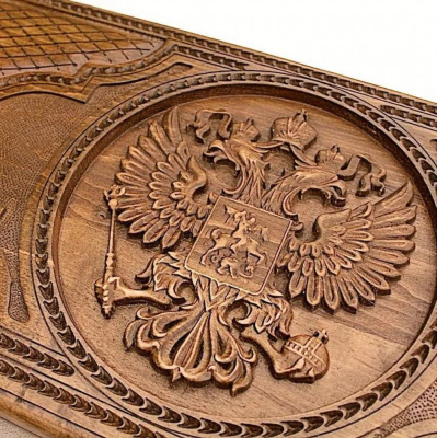 картинка Нарды резные "Герб РФ", Mkhitaryan от магазина Gamesdealer.ru
