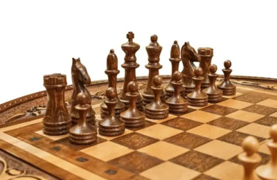 картинка Шахматы + нарды резные "Аревик" 60, Mkhitaryan от магазина Gamesdealer.ru