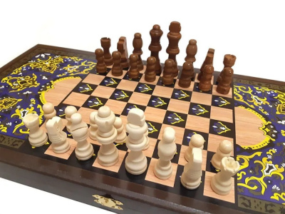 картинка Шахматы + нарды + шашки "Сирия Сокол" средние от магазина Gamesdealer.ru