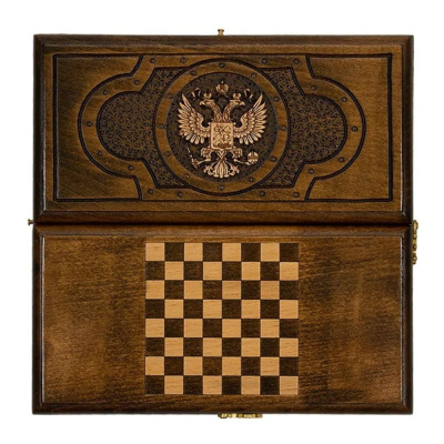 картинка Нарды резные "Герб РФ 3" 30, Mirzoyan от магазина Gamesdealer.ru