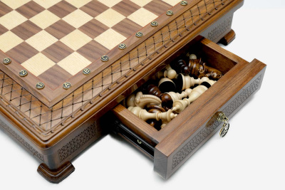 картинка Шахматы резные "Квадро" в ларце 50, Haleyan от магазина Gamesdealer.ru