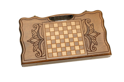 картинка Нарды резные "Корона" с ручкой 40, Haleyan от магазина Gamesdealer.ru