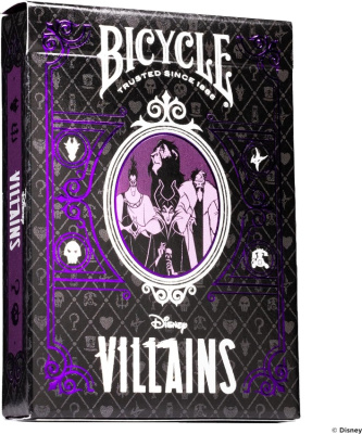 Карты "Bicycle Disney Villains Standard Index purple"