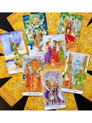 картинка Карты Таро "Tarot of The Golden Wheel" Reprint / Таро Золотое Колесо TAROMANIA от магазина Gamesdealer.ru