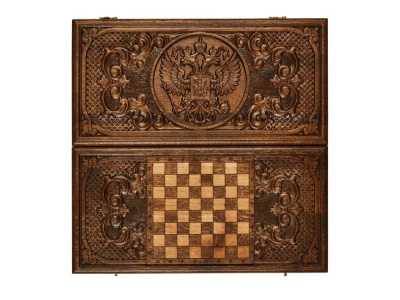 картинка Нарды резные "Герб РФ 2" 50, Mkhitaryan от магазина Gamesdealer.ru