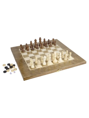 картинка Шахматы + Шашки + Нарды 3 в 1 "Сенатор 1", 40 см, ясень, Partida от магазина Gamesdealer.ru