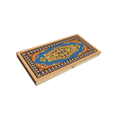 картинка Нарды + Шашки Аравия Голубые малые (Россия, дерево, 40 см), Partida от магазина Gamesdealer.ru