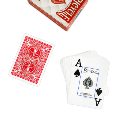 картинка Карты "Bicycle Prestige Rider 100% Plastic Jumbo red" от магазина Gamesdealer.ru