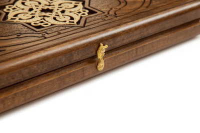 картинка Нарды резные "Золотой узор 3" 40, Mirzoyan от магазина Gamesdealer.ru