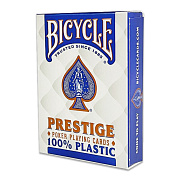 Карты "Bicycle Prestige Rider 100% Plastic Jumbo blue"