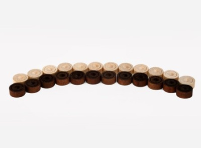 картинка Шашки деревянные в пакете с картонным поле (Орлов) от магазина Gamesdealer.ru