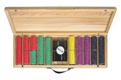 картинка Набор для покера Valentino Ceramic на 500 фишек в кейсе из ясеня v2, Partida от магазина Gamesdealer.ru