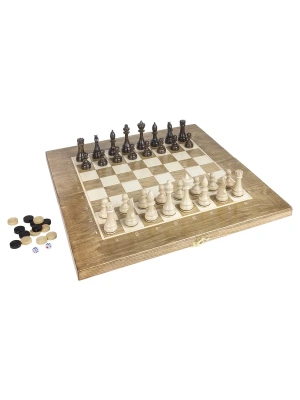 картинка Шахматы + Шашки + Нарды 3 в 1 "Сенатор 2", 50 см, ясень, Partida от магазина Gamesdealer.ru