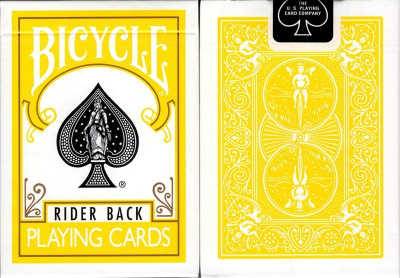 картинка Карты "Bicycle rider back standard poker plaing cards Yellow back" от магазина Gamesdealer.ru