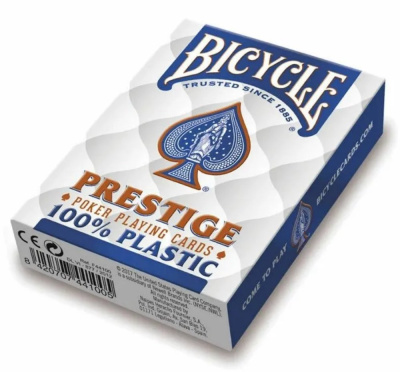 картинка Карты "Bicycle Prestige Rider 100% Plastic Jumbo blue" от магазина Gamesdealer.ru