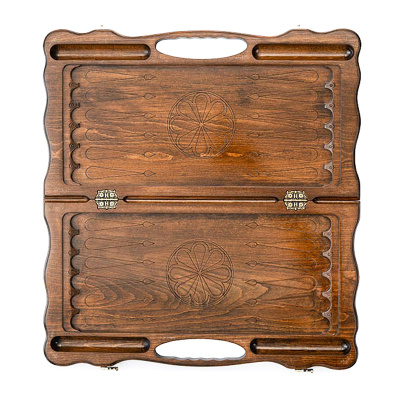 картинка Нарды резные "Лев 3" с ручкой 60, Haleyan от магазина Gamesdealer.ru