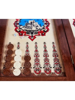 картинка Нарды Бакинские "Девичья башня" в димломате от магазина Gamesdealer.ru