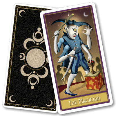 картинка Карты Таро "Deviant Moon Tarot Miniature Borderless" US Games / Девиантное Лунное Таро Миниатюрное от магазина Gamesdealer.ru