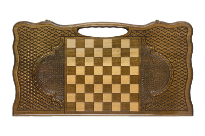 картинка Нарды резные "Битва львов" с ручкой 60, Haleyan от магазина Gamesdealer.ru