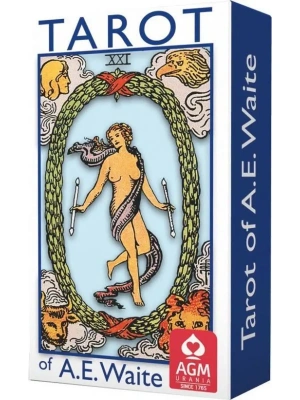 картинка Карты Таро "A.E.Waite Tarot Blue Edition-Standard" AGM Urania / Колода Уэйта - английская версия от магазина Gamesdealer.ru