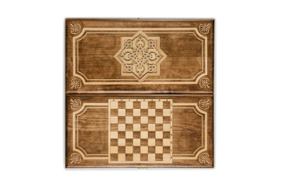 картинка Нарды резные "Золотой узор 4" 50, Mirzoyan от магазина Gamesdealer.ru