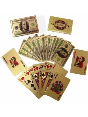 картинка Карты игральные для покера Блеск (54 шт), золотые от магазина Gamesdealer.ru